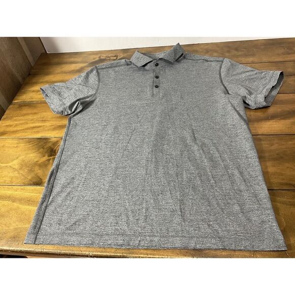 Lululemon Men’s Size 2XL Heathered Gray Polo Short Sleeve Shirt - Picture 1 of 10
